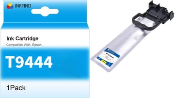 INKFIND T9444 Geel Inktcartridge compatibel met Epson T944 (T9444) Hoge Capaciteit - 1-pack Geel*1