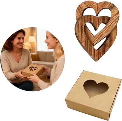 Unieke Houten Harten voor Bruidsparen, Valentijnsdag, Jubileum en Verjaardagen - Handgemaakt en Duurzaam Geschenk