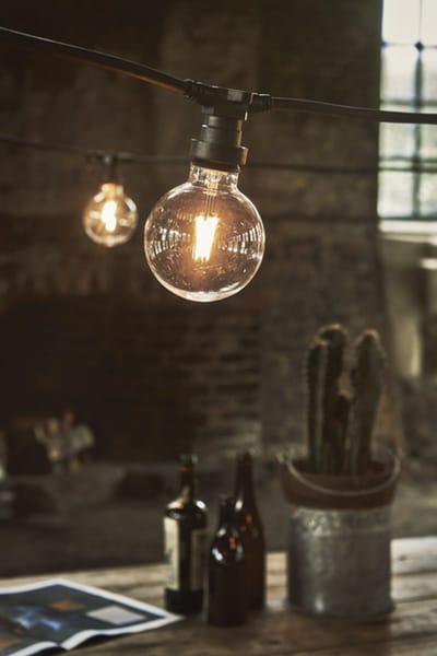 Prikkabel - G95 bol - E27 - 1W - Super Warm Wit <2200K - Filament - Helder