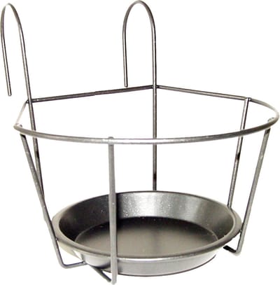 Esschert Design Bloempot - metaal - balkon hanger potten - 18 cm - Tuin/balkon decoraties