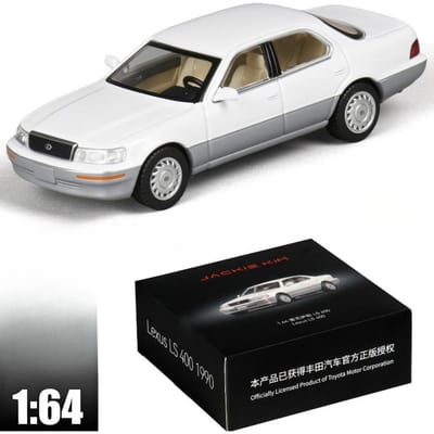 Jkm 1:64 Schaal Echt Gelicentieerd Lexus Ls400 Diecast Legering Auto Model Metalen Basis & Rubberen Banden Verzameling Ornament Vriend Vriendin Cadeau gray