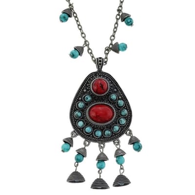 Behave - ketting antiek zilverkleur boho stijl - etnische look
