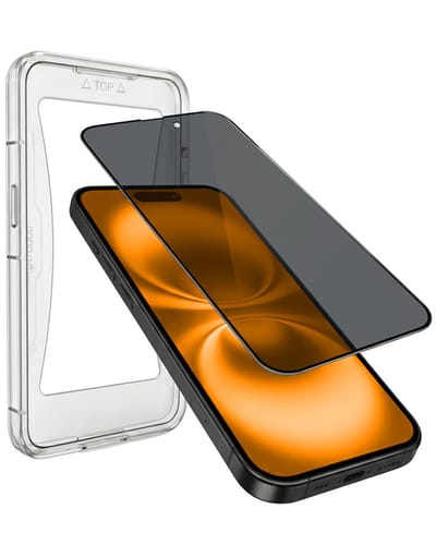 Screenprotector - Geschikt voor Apple iPhone 16 - Met Installatie Kit - Privacy Filter - Flexibel Glas - Beschermglas - Tempered Glass - Screen Protector