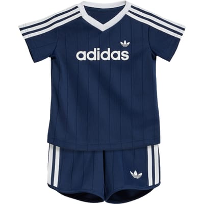 adidas Originals Pinstripe T-Shirt/Shorts Set Infant - Blauw - Kind, Blauw 0-3M
