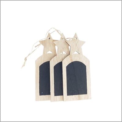 Elegant Krijtbord - Kersthanger - Schoolbord hanger - 24 Stuks - Decoratie - 5x11cm