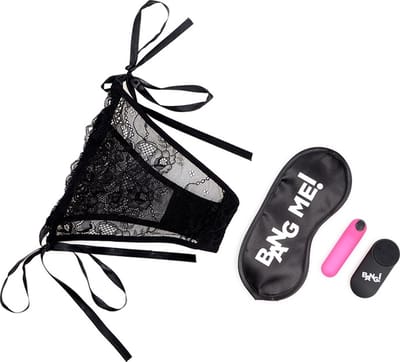 XR Brands - Power Panty - Lace Panties, Bullet Vibrator and Blindfold