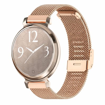 By Qubix - Milanese bandje met klemsluiting - Rosé goud - Geschikt voor Garmin Lily 2