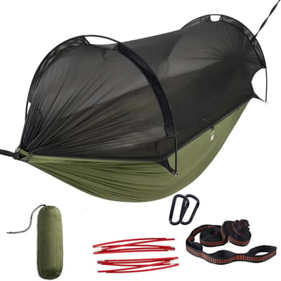 Outdoor Hangmat - Hangtent Kamperen - Reizen Avontuur - Geïntegreerd Muggennet - 270 x 140 cm