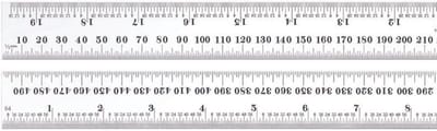 Precisie meetlat van staal met millimeter en inch markering 500 mm