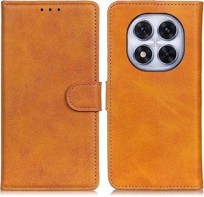 Coverup Hoesje - Geschikt voor Xiaomi Redmi Note 14 Pro 5G / Poco X7 Hoesje - Coverup Luxe Book Case - Bruin
