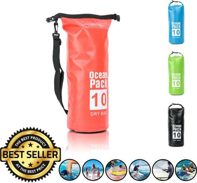 Waterdichte Tas - Dry bag - 10L - Ocean Pack - Dry Sack - Survival Outdoor Rugzak - Drybags - Boottas - Zeiltas - Rood