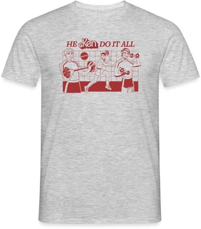 Barbie Design Spreuk He Ken Do It All T-Shirt Heren