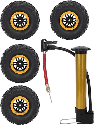 4x Opblaasbare RC Banden 1.9 inch 135mm Rubber Wielen voor 1/10 Schaal Off-Road Auto