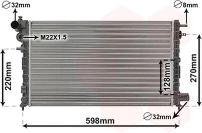 Van Wezel - RADIATOR VOOR CITROEN SAXO 1996-1999 00001301VT