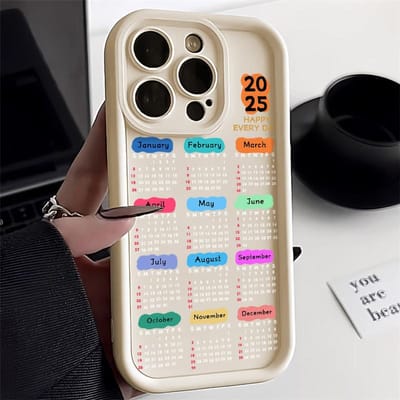 Nieuwjaarskalender Zachte Siliconen Telefoonhoesje Voor iPhone 14 16 13 11 12 15 Pro Max 7 8 Plus XR XS X SE Schokbestendige Hoes For iPhone 12