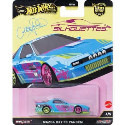 Hot Wheels Premium Autocultuur 'Silhouettes' Mazda RX7 FC Pandem, schaal 1:64, speelgoedauto voor verzamelaars