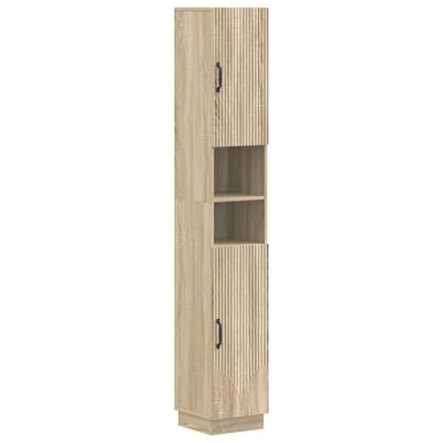 vidaXL - Badkamerkast - met - Open - Plank - HOORN - Sonoma - Eiken - 30 - x - 31 - x - 187 - cm