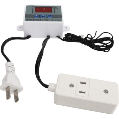 Contrôleur de Température Numérique Thermostat Interrupteur 1500W 0.1 degré Celsius Haute Précision white