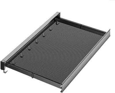 Inklapbaar Balkon-Droogrek - Wandmontage - Zwart - Aluminium - 44 x 37,5 x 4,7 cm