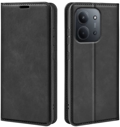 MobyDefend Hoesje - Geschikt voor Xiaomi Redmi 15C 5G - Luxe Wallet Bookcase (Magnetische Sluiting) - Zwart