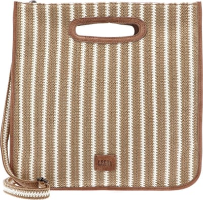 FREDsBRUDER Handtas Schoudertas Sommerliebe Square Shopper White Stripes Beige
