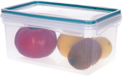 5Five Vershoudbakje TRITON - deksel met zijklemmen - kunststof - luchtdicht - 20 x 13 x 10 cm - 1800 ml - transparant/blauw
