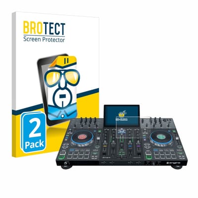 BROTECT - Screenprotector voor Denon DJ Prime 4+ - Folie Beschermfolie transparant 2 Stuks