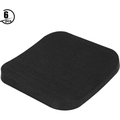 6 Pièces Coussinets en Caoutchouc Épaissis Amortissement des Chocs Tapis de Couleur pour Salle de Sport à Domicile Noir