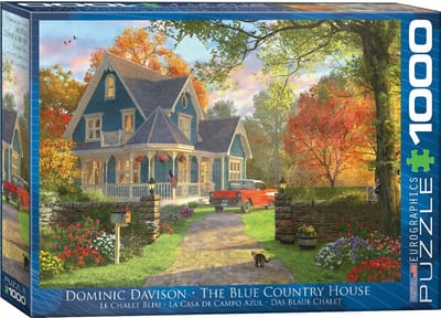 Eurographics - Het Blauwe Landhuis [The Blue Country House] - Dominic Davison - 1000 stukjes 68×48cm (b×h) - Legpuzzel