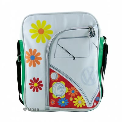 VW T1 Bus Schoudertas Portret - Flower Power