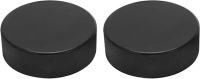 IJshockeypuck Trainingspuck - Oefenpuck Rubberpuck - Passen en Stickhanteren - Gebalanceerd Oefengevoel - 7.5x2.5cm - Zwart