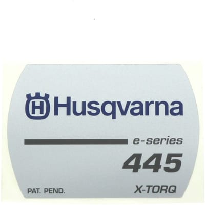 Husqvarna 445e starterkap sticker