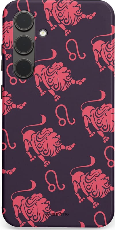 Casetastic Hoesje Geschikt voor Samsung S24 Plus - Stijlvolle Beschermende Duo-layer Case - Zodiak leeuw
