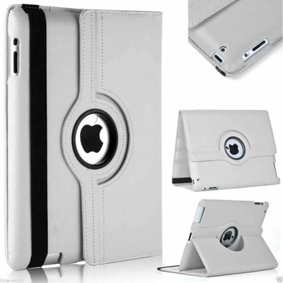Draaibaar Hoesje 360 Rotating Multi stand Case - Geschikt voor: Apple iPad Mini 1 7.9 (2012), Apple iPad Mini 2 7.9 (2013), Apple iPad Mini 3 7.9 (2014) - 7.9 inch - Zilver