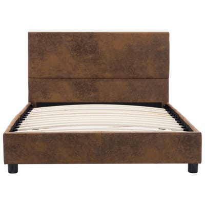 vidaXL - Bedframe - kunstsuède - bruin - 100x200 - cm