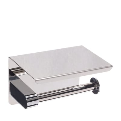 *** Toiletrol Houder met Plankje - Toilet Telefoonhouder - Plakstrip - Zonder Boren- RVS - van Heble® ***