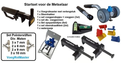 Voegrolmaster starters set voor de metselaar