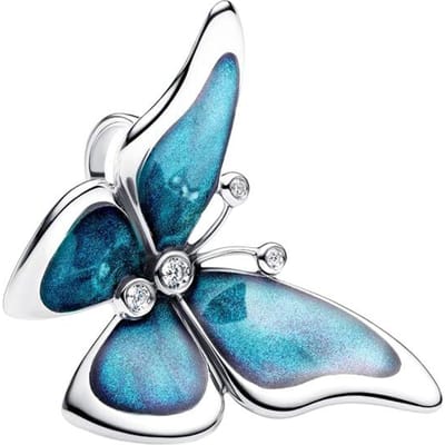 Oversized Vlinder Bedeltjes Ideaal Voor Authentiek Koperen Slang Armband Sieraden Ketting Kralen Voor Diy Mode Sieraden Cadeau Voor Vrouwen blue