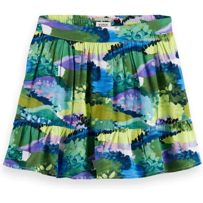 Scotch & Soda Girl Printed Viscose Skirt Arty Landscape Taglia: 4 | Gonne Outlet | kids