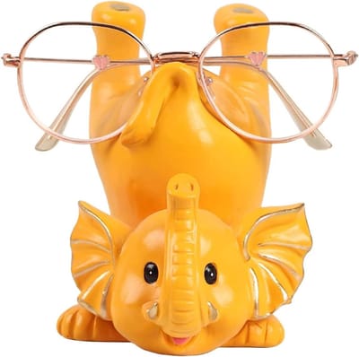 Leuke creatieve dierlijke bril houder, hars olifant beeldjes lenzenvloeistof houder standaard, grappige zonnebril bril display standaard desktop ornament voor bureau nachtkastje