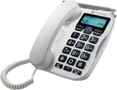 Noodtelefoon met Simkaart - Vaste Lijn Telefoon - Noodsituaties - Batterij Backup 8 Uur - 20x10x4 cm - Wit