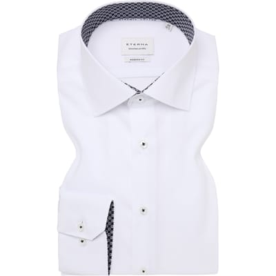 Eterna . Lange Mouw Overhemden Wit 1282 X14k