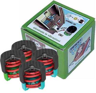 Soleco trillingsdemperset Groen 30-55kg M8 (2x Groen + 2x Blauw)