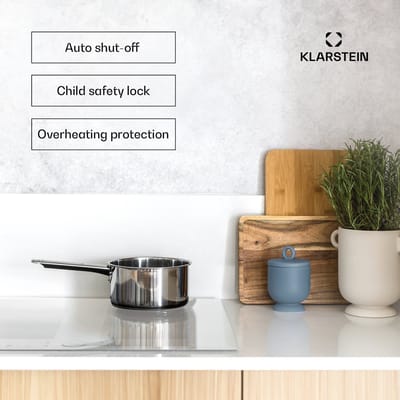 Klarstein Inductiekookplaat inductie kookplaat, glaskeramische kookplaat, 7000 W inductie kookplaat met 4 velden, ingebouwde inductie kookplaat met touch display en timer, moderne kookvelden met oververhittingsbeveiliging - Inbouw Kookplaat - 52 cm
