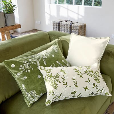 LOBERON Kussenhoes set van 3 Iplique groen