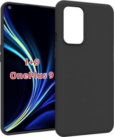 Hoesje Geschikt voor OnePlus 9 - Siliconen - OnePlus 9 Hoesje Zwart Siliconen Case