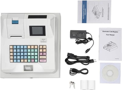 Elektronische Kassa - POS Systeem - Winkel Verkoop - Met Klantendisplay - 38.8x33.5x21cm - Wit