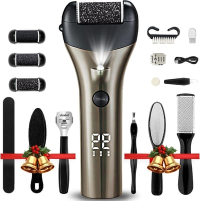 Elektrische Voetvijl - Eeltverwijderaar Pedicureset - Voetverzorging Thuis - 18-in-1 Set - 120 Min Gebruik - Wit