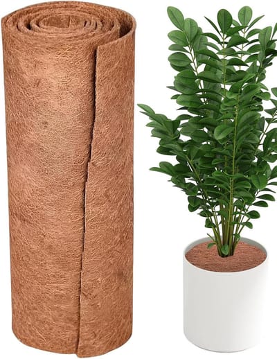 Natuurlijke Plantenmat - Kokosvezel Voering - Tuin Decoratie - Herbruikbaar Ademend Materiaal - 30 x 100 cm - Bruin