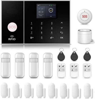 Draadloos 4G Wifi Alarmsysteem Thuis met 21 Sensoren - Inclusief Deur/Raam & Bewegingsmelders